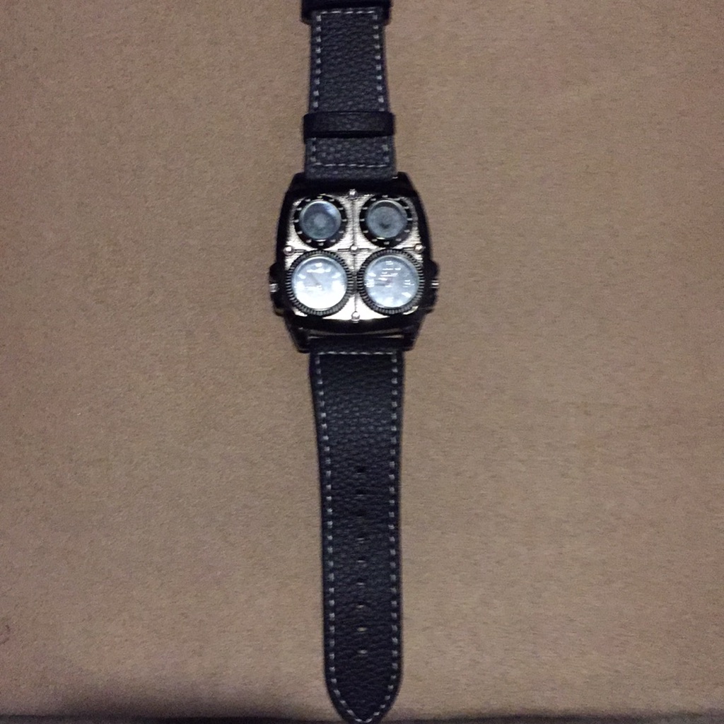 Chocolate Leather StrapStainless Steel 4 Dials